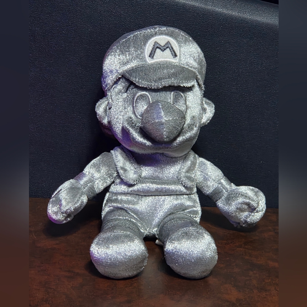 Anime Super Mario Bros Wonder Plush Toys Soft Stuffed Doll Kids Silver
